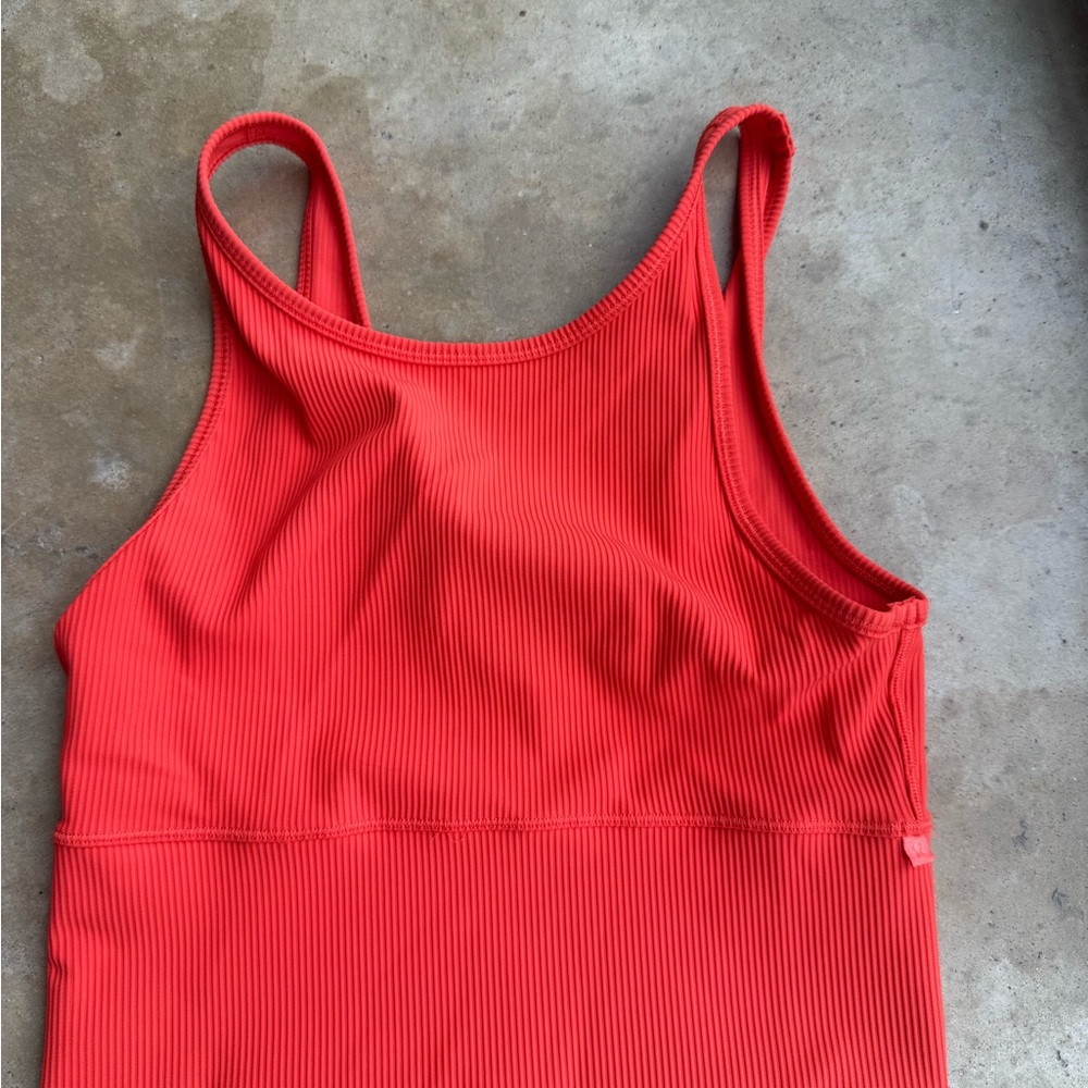 Lululemon size 6 Reversible Red Ribbed Tank Top